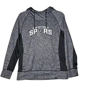 San Antonio Spurs Heathered Charcoal Gray Static Pullover Hoodie Women's Medium